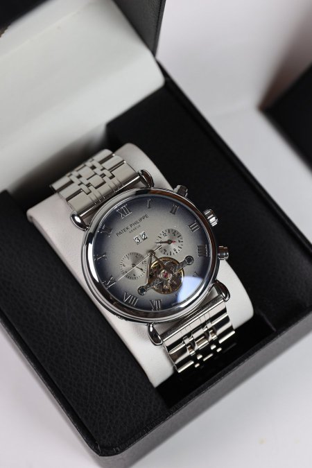 ساعة باتيك فيليب رجالي ثقيل نبض اوتوماتيك (ساعة + علبة فخمة)