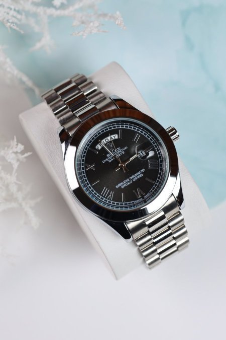 ساعة رولكس رجالي (ساعة + علبة فخمة)