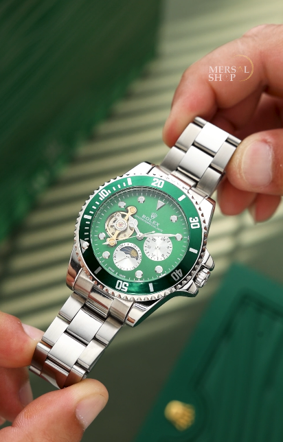ساعة روليكس رجالي نبض اوتوماتيك (ساعة + علبة فخمة)
