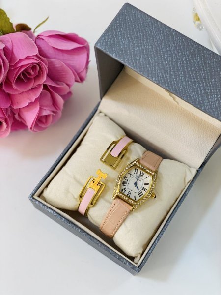 طقم ستاتي (ساعة كارتير ستاتي + اسوارة )
