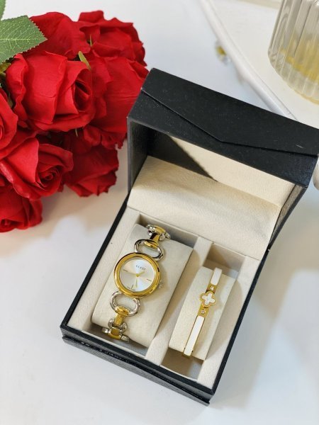 طقم ستاتي (ساعة جوتشي ستاتي + اسوارة )