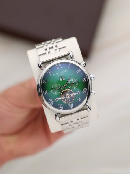 ساعة باتيك فيليب رجالي ثقيل نبض اوتوماتيك (ساعة + علبة فخمة)