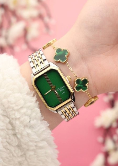 طقم ستاتي (ساعة ديور ستاتي + اسوارة )