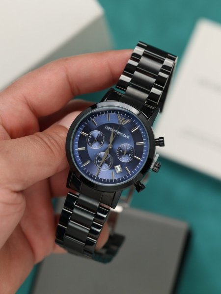 ساعة ارماني رجالي (ساعة + علبة فخمة)