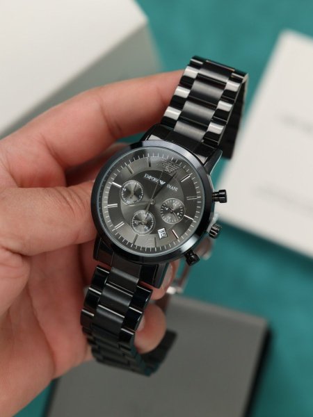 ساعة ارماني رجالي (ساعة + علبة فخمة)