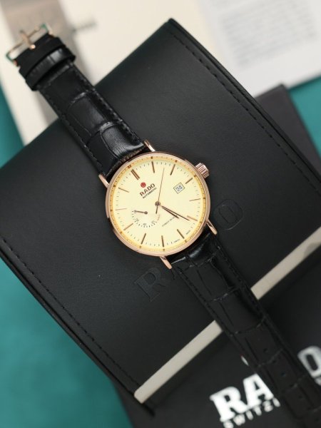 ساعة رادو رجالي جلد (ساعة + علبة فخمة)