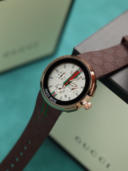 ساعة جوتشي رجالي (ساعة + علبة فخمة)