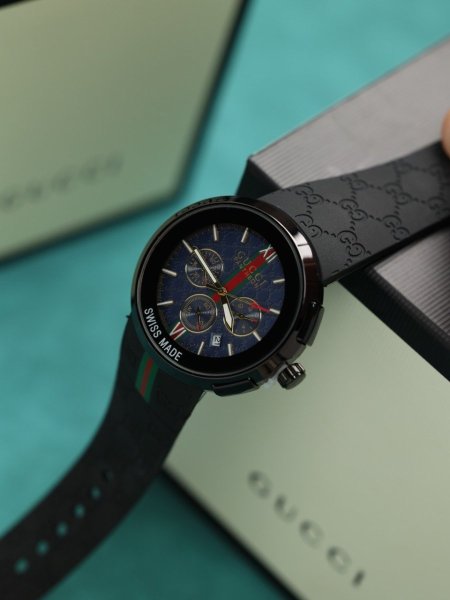 ساعة جوتشي رجالي (ساعة + علبة فخمة)