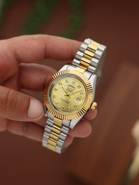 ساعة رولكس رجالي (ساعة + علبة فخمة)